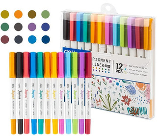 Набор ручек капиллярных Deli Inspira 12 цветов, EU302, 0.5 мм