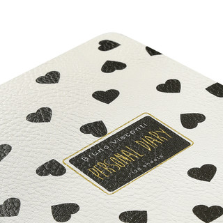 Ежедневник А5 'Black&White, Сердечки' 128 листов, недатированный 3