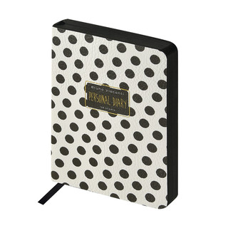 Ежедневник А6 'Black&White. Горошек' 128 листов, недатированный