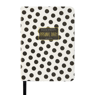 Ежедневник А6 'Black&White. Горошек' 128 листов, недатированный 2