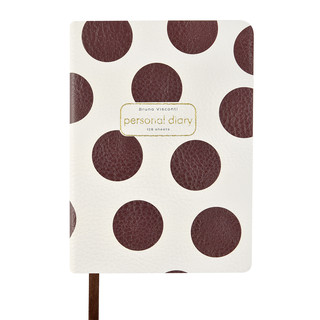 Ежедневник А6 'Brown Polka Dot' 128 листов, недатированный 2
