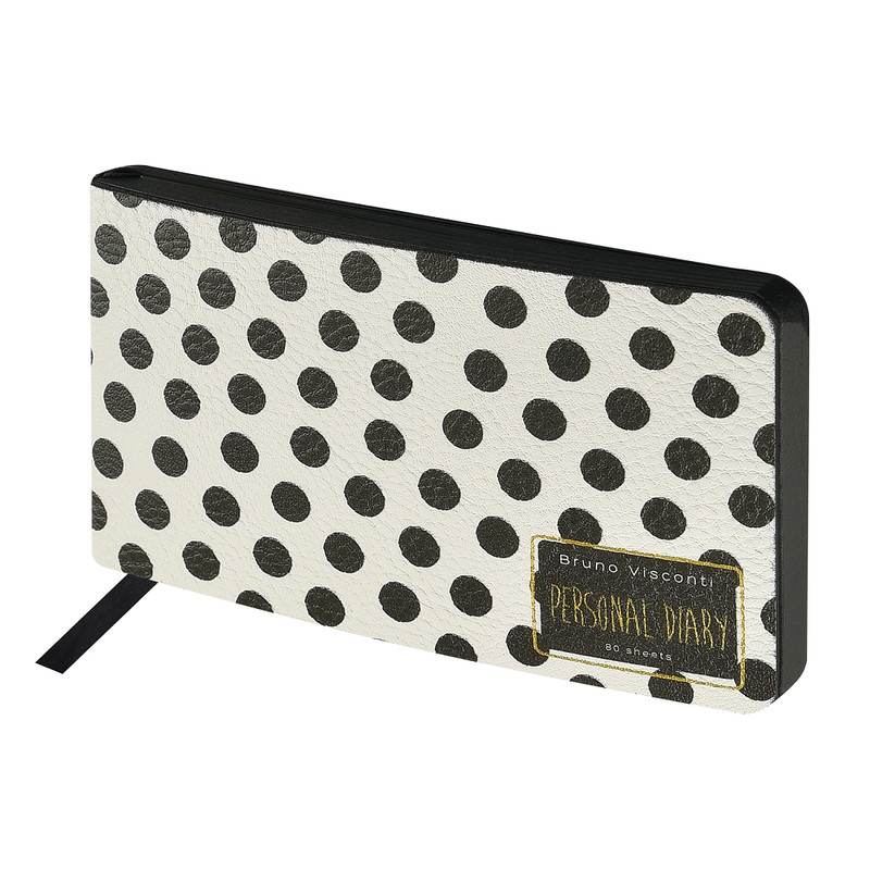 Ежедневник А6 'Black&White, Горошек' 80 листов, недатированный