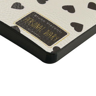 Ежедневник А6 'Black&White, Сердечки' 80 листов, недатированный 3