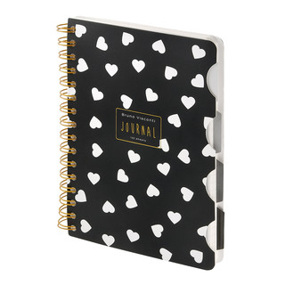 Записная книжка А5 'Black&White. Сердечки' 120 листов, на гре...