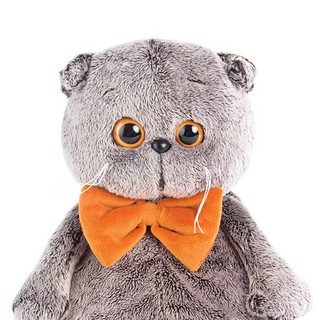 Басик в рыжем бархатном банте 19 см 2