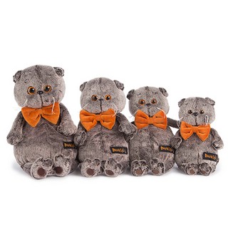 Басик в рыжем бархатном банте 19 см 3