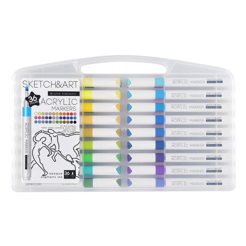Набор акриловых маркеров 36 цветов 'Sketch&Art'