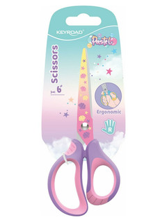 Ножницы детские канцелярские для школы 15,5 см, в ассортименте 4