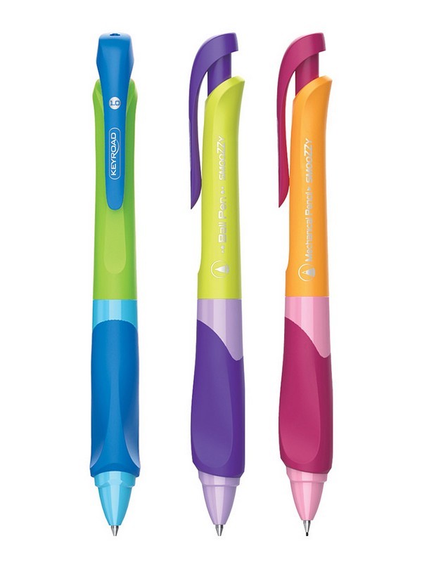 Ручка шариковая Keyroad 1.0 мм, синяя, с грипом левша/правша, в ассортименте. Цена за 1 шт.