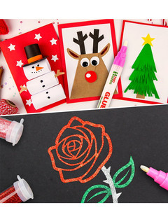 Клеевая ручка TWOHANDS 10063 + блестки, 6 цветов 5