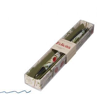 Ручка шариковая автоматическая 'Felicita. Луговые травы', синяя, 0.7 мм, в футляре