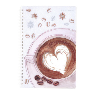 Тетрадь А5, 60 листов, на гребне, клетка, 'Счастье в кофе. Ка...