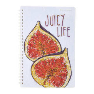 Тетрадь А5, 60 листов, на гребне, клетка, 'Juicy Life. Инжир'