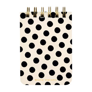 Блокнот на гребне А7 'Cute Journal. Black&White. Горошек' бел...