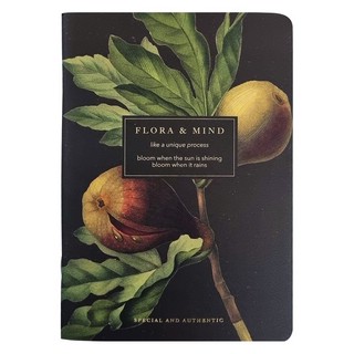 Тетрадь А5, 40 листов, клетка, скрепка, BeSmart 'Flora' инжир