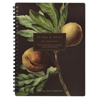 Тетрадь А5, 80 листов, клетка, на пружине, BeSmart 'Flora' инжир