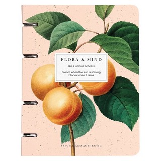 Тетрадь А5, 120 листов в клетку, на кольцах, BeSmart 'Flora' персики
