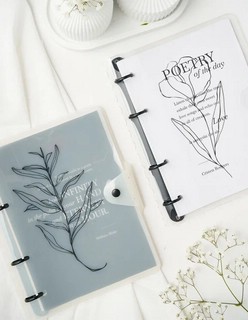 Тетрадь А5, 120 листов в клетку, на кольцах, 'Poetry' прозрачный 4