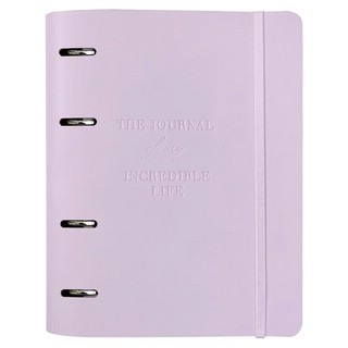 Тетрадь А5, 120 листов в клетку, на кольцах, 'Journal' сиреневый