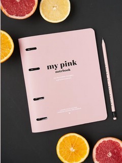 Тетрадь А5, 120 листов в клетку, на кольцах, 'Color' розовый 4