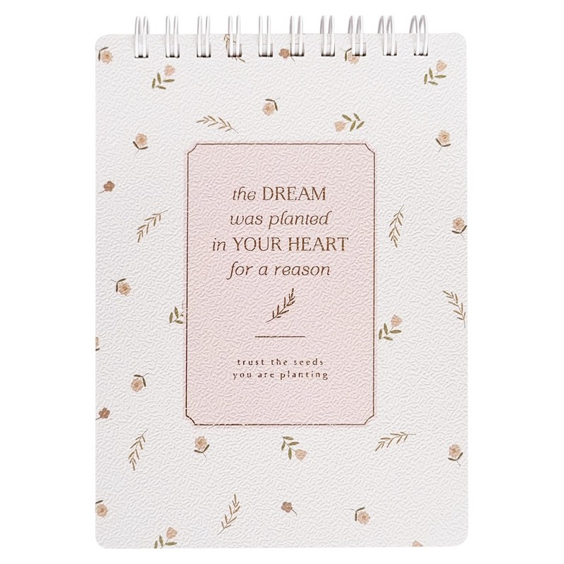 Блокнот А5, 100 листов, клетка, на спирали, Be Smart 'April' белый