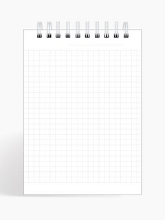 Блокнот А5, 100 листов, клетка, на спирали, Be Smart 'April' белый 3