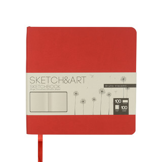 Скетчбук А6+, 100 листов, 100 г/кв.м, бежевая бумага, гибкая обложка, 'Sketch&Art'