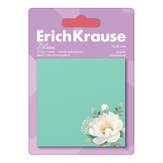 Блок самоклеящийся бумажный ErichKrause Pastel Bloom, 75х75 м...