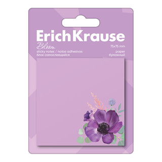 Блок самоклеящийся бумажный ErichKrause Pastel Bloom, 75х75 м...
