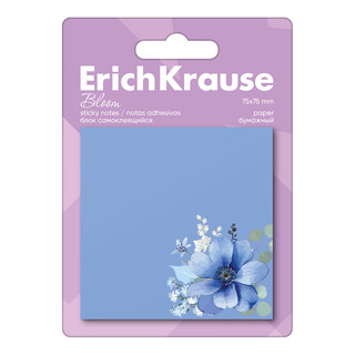 Блок самоклеящийся бумажный ErichKrause Pastel Bloom, 75х75 мм, 50 листов