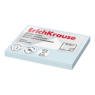 Блок самоклеящийся бумажный ErichKrause 75х50 мм, 100 листов,...