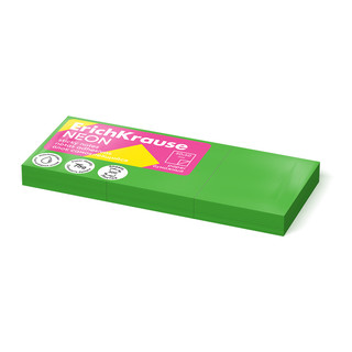 Блок самоклеящийся бумажный ErichKrause Neon, 40х50 мм, 300 листов, зеленый