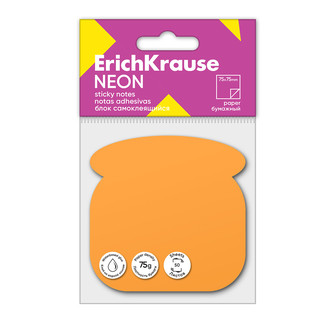 Блок самоклеящийся бумажный ErichKrause Phone Neon, 50 листов...