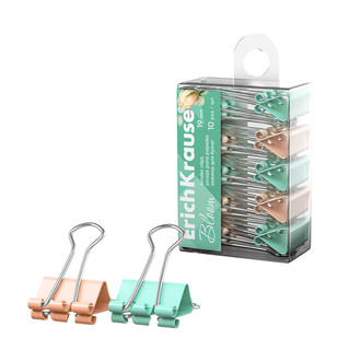 Зажимы для бумаг ErichKrause Pastel Bloom, 19 мм, 10 штук