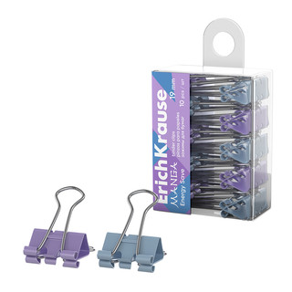 Зажимы для бумаг Energy Save ErichKrause Manga, 19 мм, 10 штук