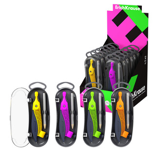 Циркуль пластиковый ErichKrause Accent, 122мм, с карандашом, ...