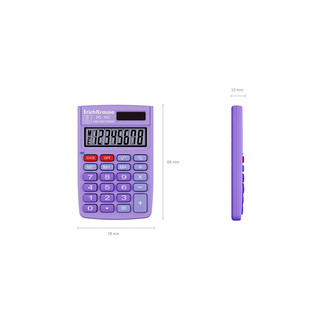 Калькулятор карманный 8-разрядов ErichKrause PC-101 Pastel 4