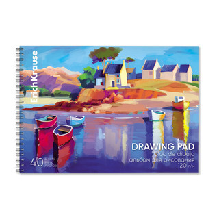 Альбом для рисования А4, 40 листов, пластиковая обложка, на с...