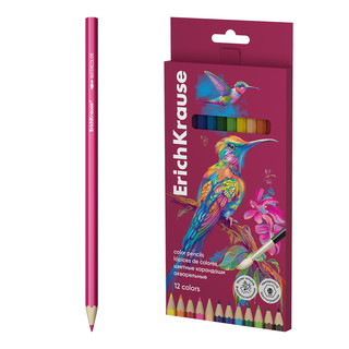 Карандаши акварельные 12 цветов,  деревянные, ErichKrause Saf...