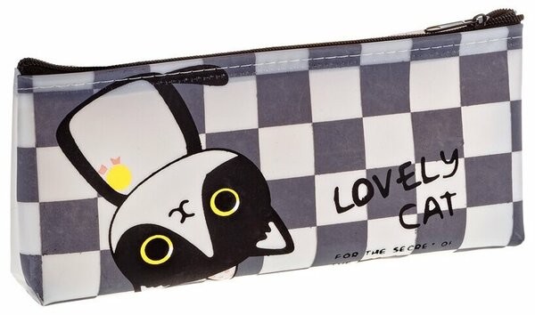Пенал 'Lovely cat' в клеточку, артикул KW057-000827