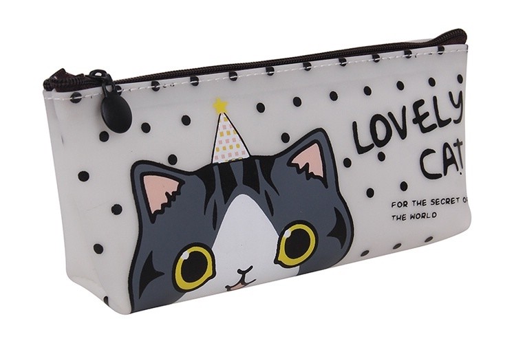 Пенал 'Lovely cat' серый, артикул KW057-000826