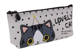 Пенал 'Lovely cat' серый, артикул KW057-000826
