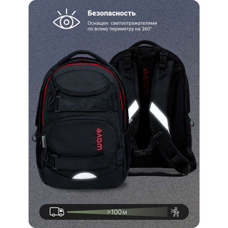 Рюкзак молодежный BELMIL WAVE MOOVE Meteor Black 7