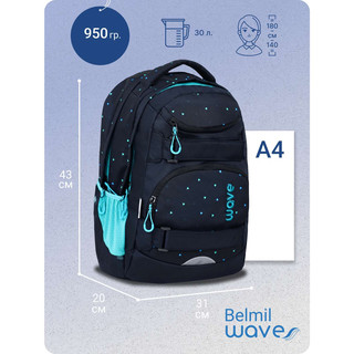 Рюкзак молодежный BELMIL WAVE MOOVE Dots Aurora 5