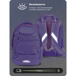 Рюкзак молодежный BELMIL WAVE MOOVE Pure Violet 7
