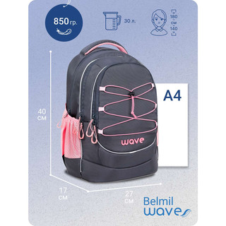 Рюкзак молодежный BELMIL WAVE BOOST Combo Pinky 7