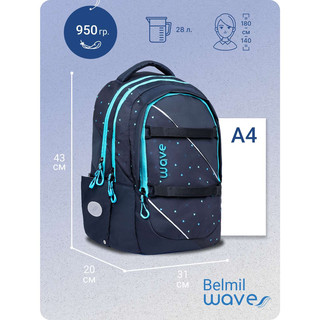 Рюкзак молодежный BELMIL WAVE PRIME Dots Aurora 6