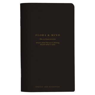 Блокнот Flora.черный, А5, 48 листов, в линейку, на скрепке, b...