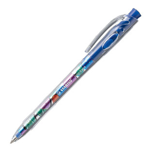 Ручка шариковая STABILO Tropikana, автоматическая, синий
