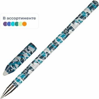 Ручка гелевая со стираемыми чернилами M&G Army синяя, 0.35 мм, в ассортименте